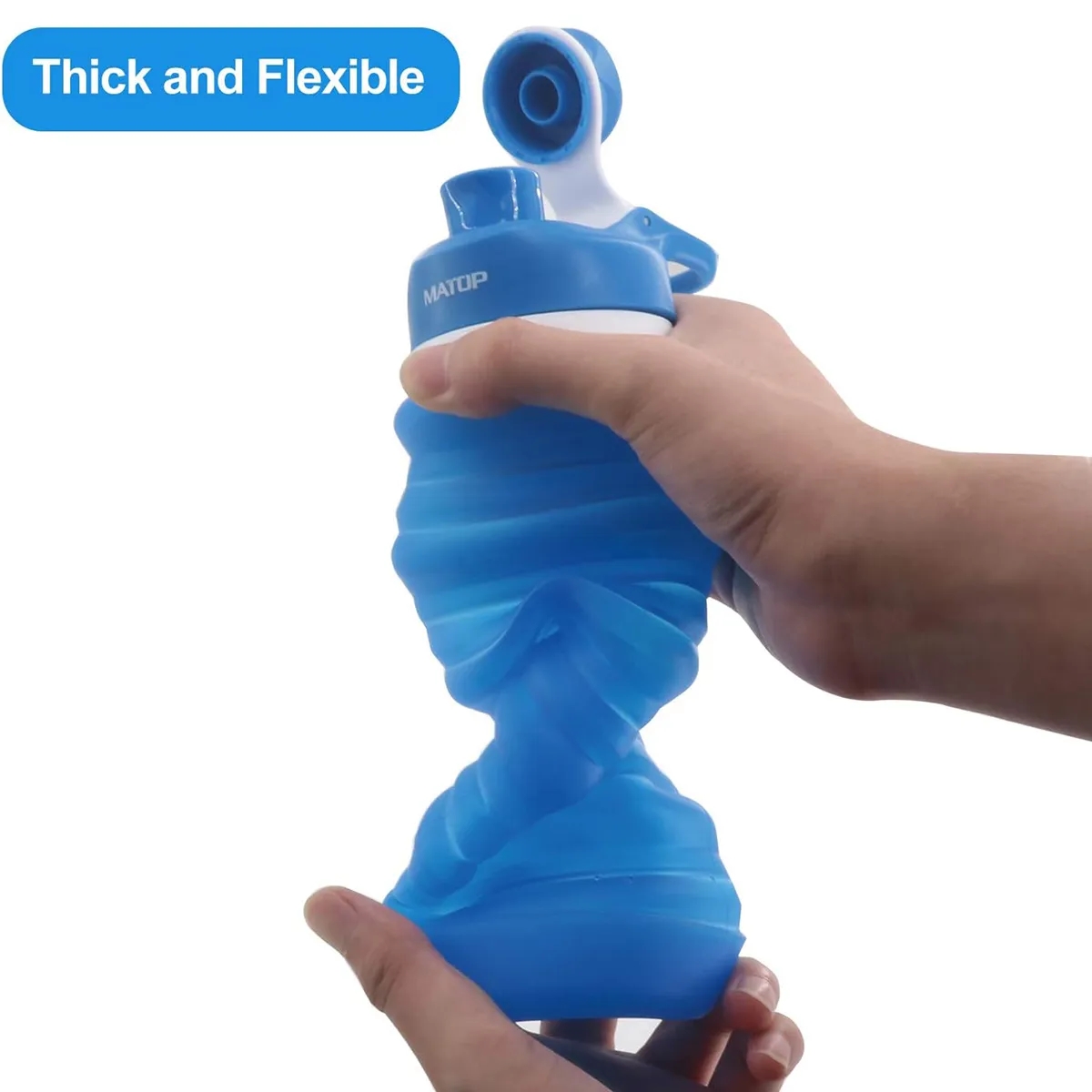 Reusable Leakproof Silicone Collapsible Sports Water Bottle 5