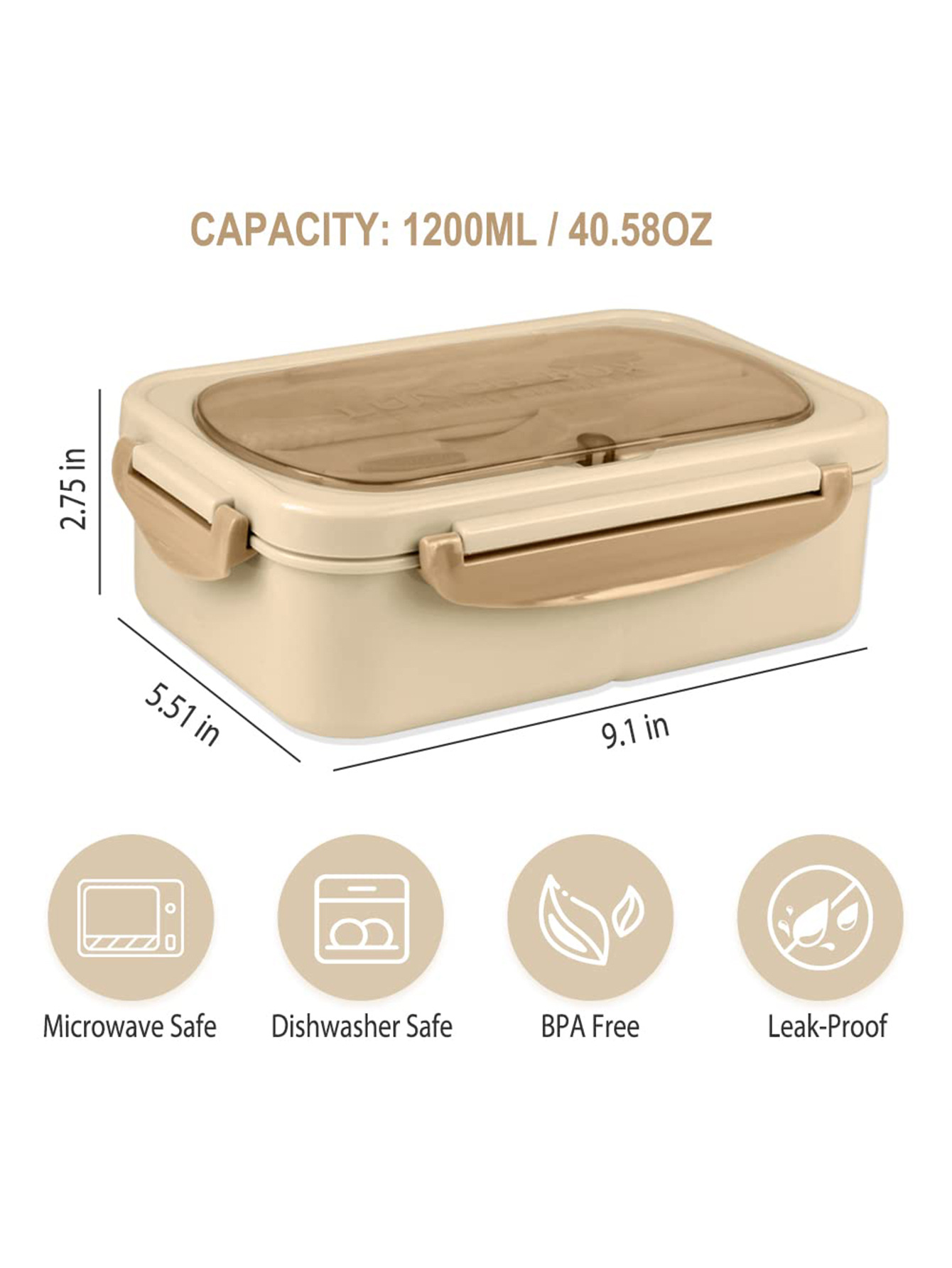 1200 ML Lunch Containers for Adults 3