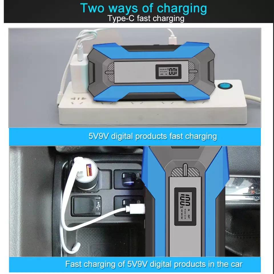 Emergency Car  Jump Starter with Smart Jumper Cable 3