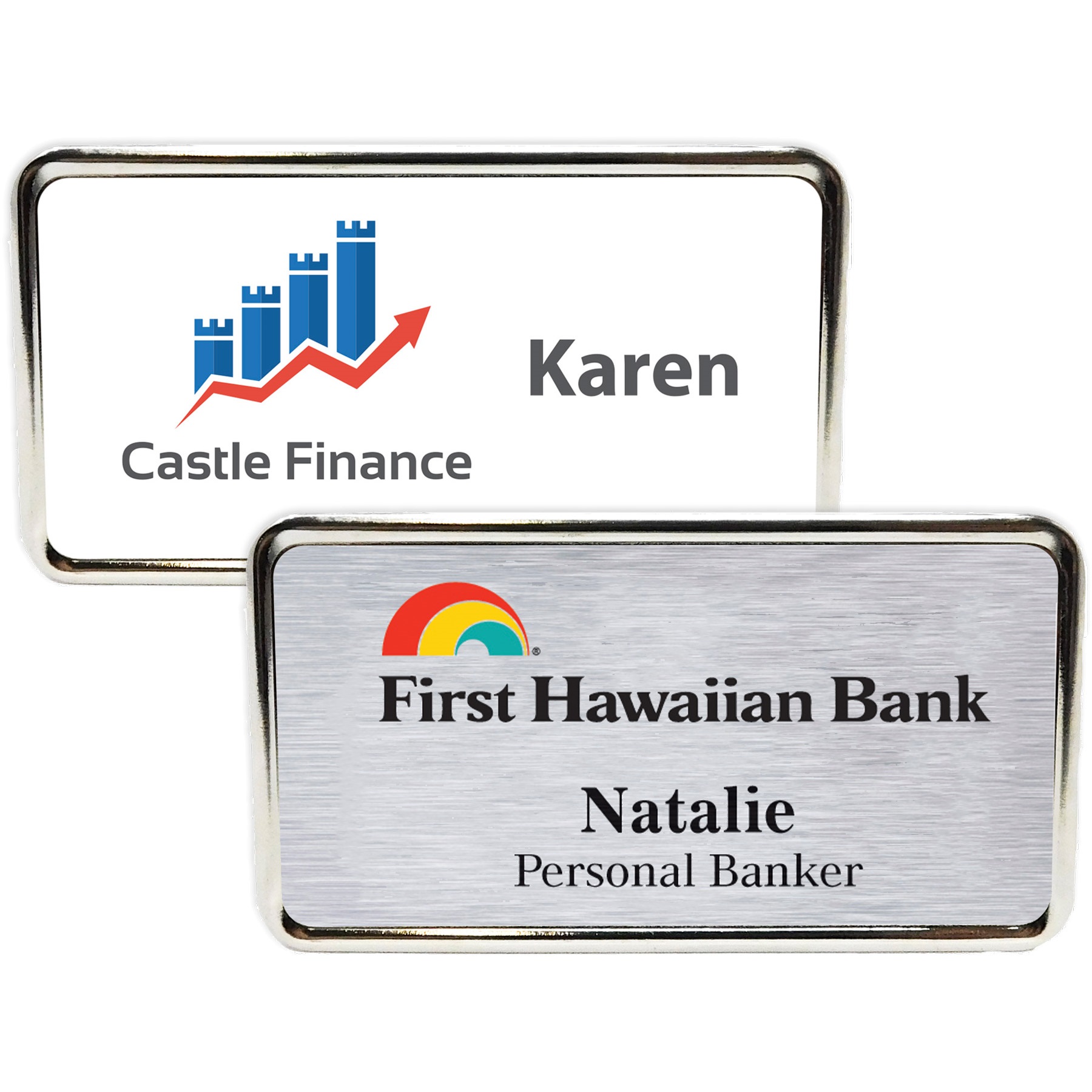 Columbus Express Metal Name Badge (standard 3 x 1-5/8) 3