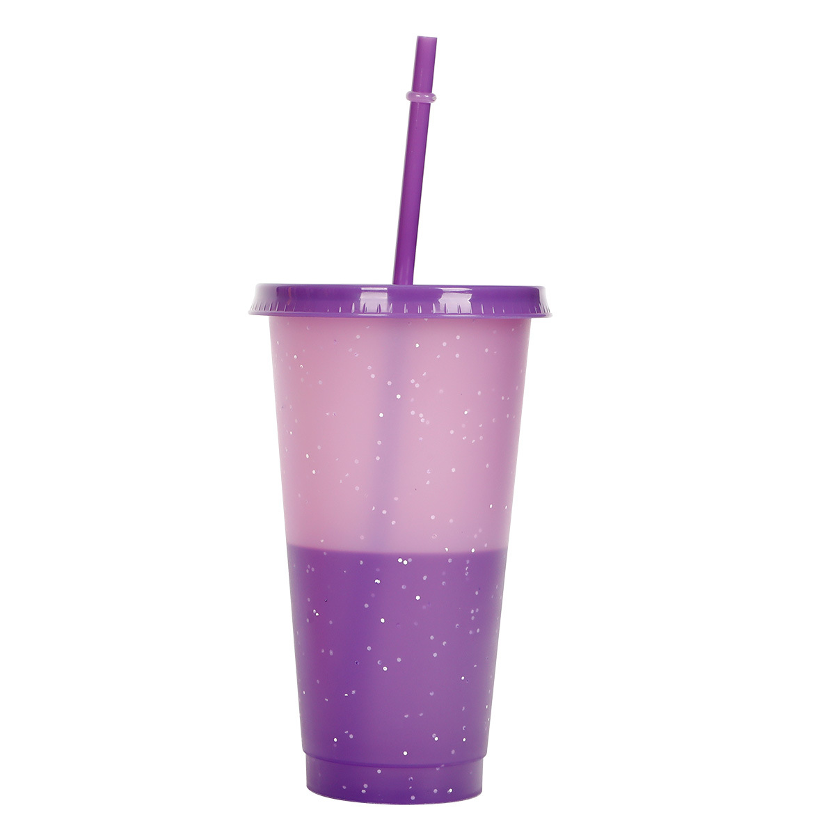 Plastic Color-Changing Cup With Straw 4