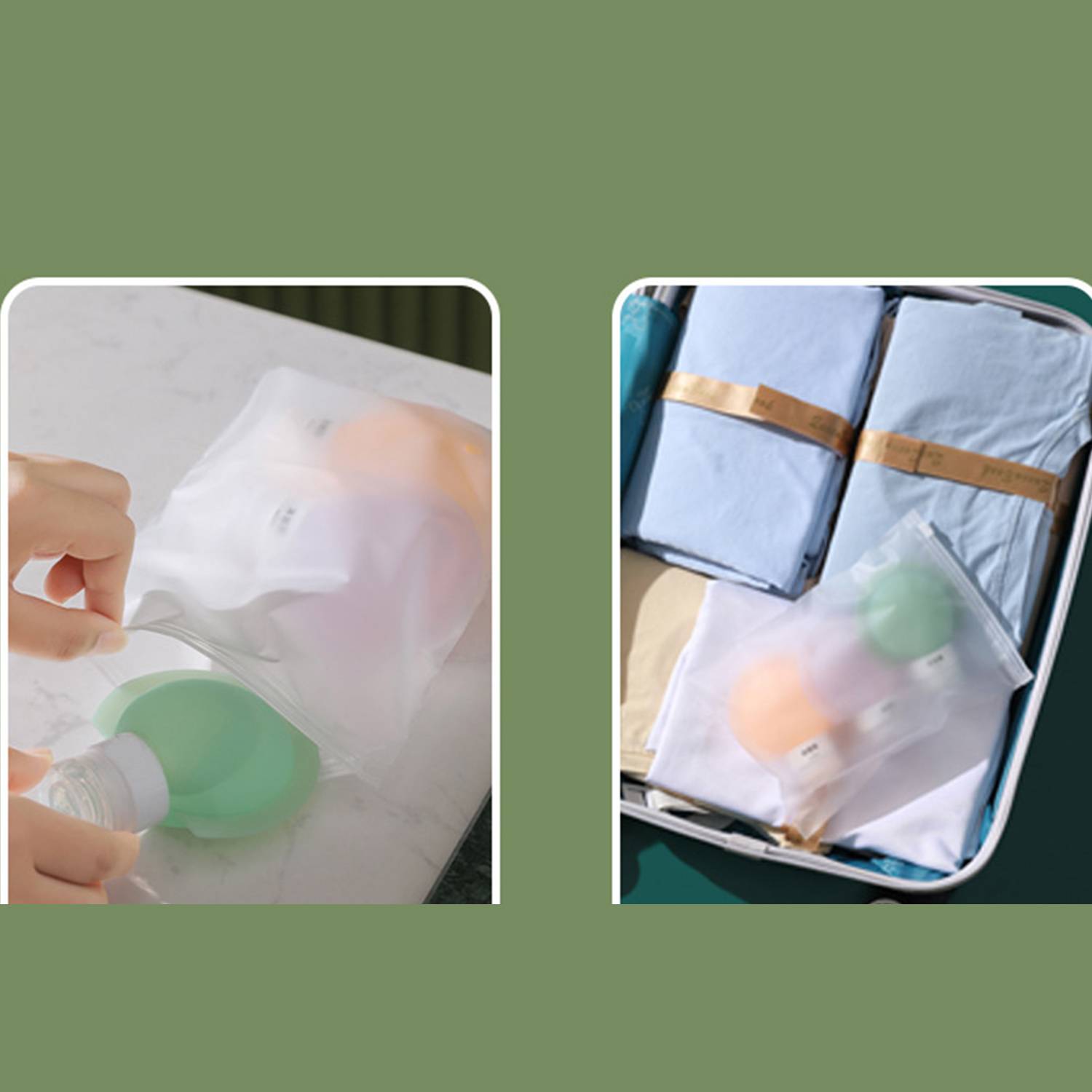 3pcs Silicone Travel Bottle 3