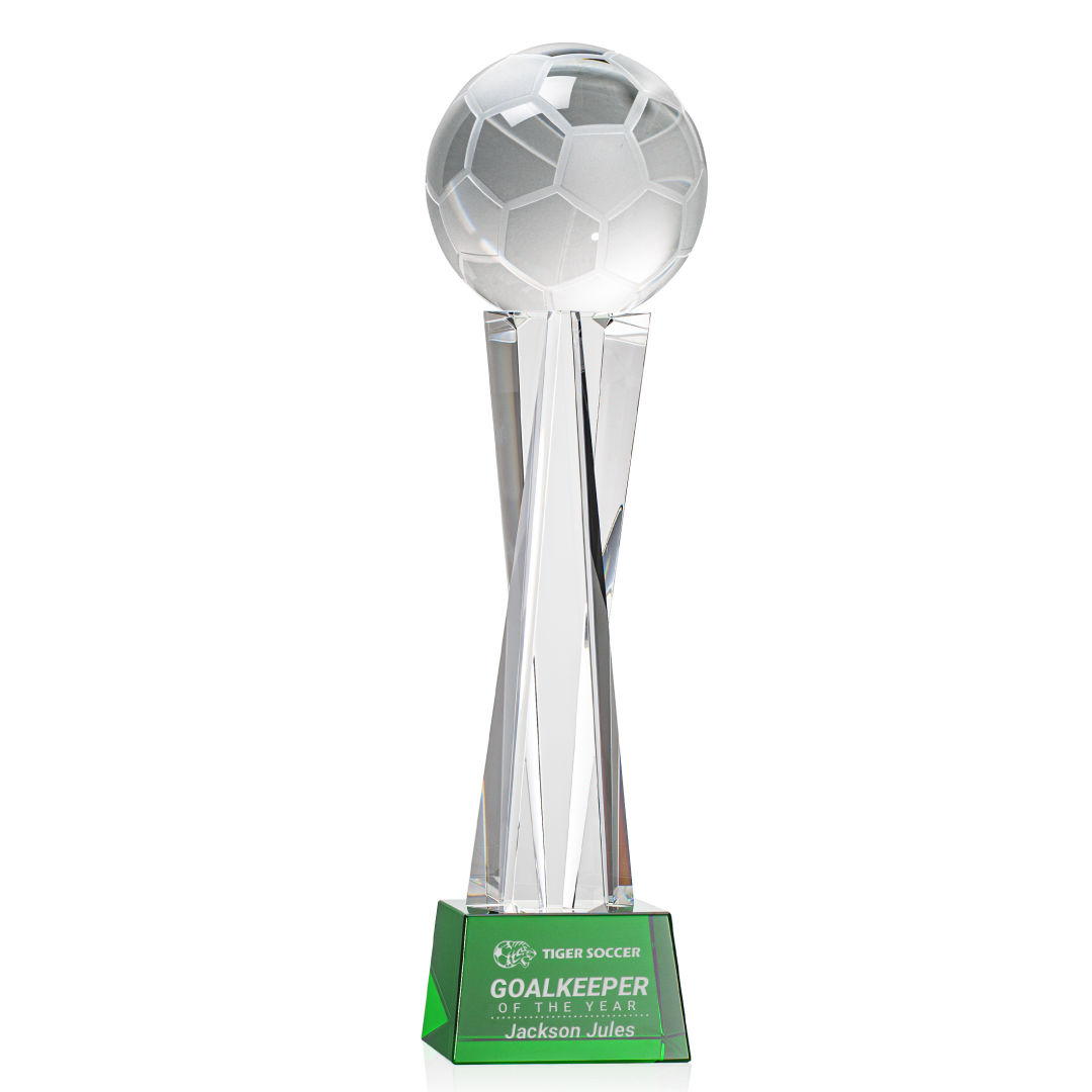 Soccer Ball Award on Grafton Base - Green 4
