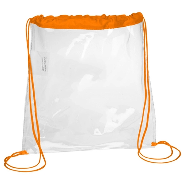 Promotional clear game drawstring backpacks 3