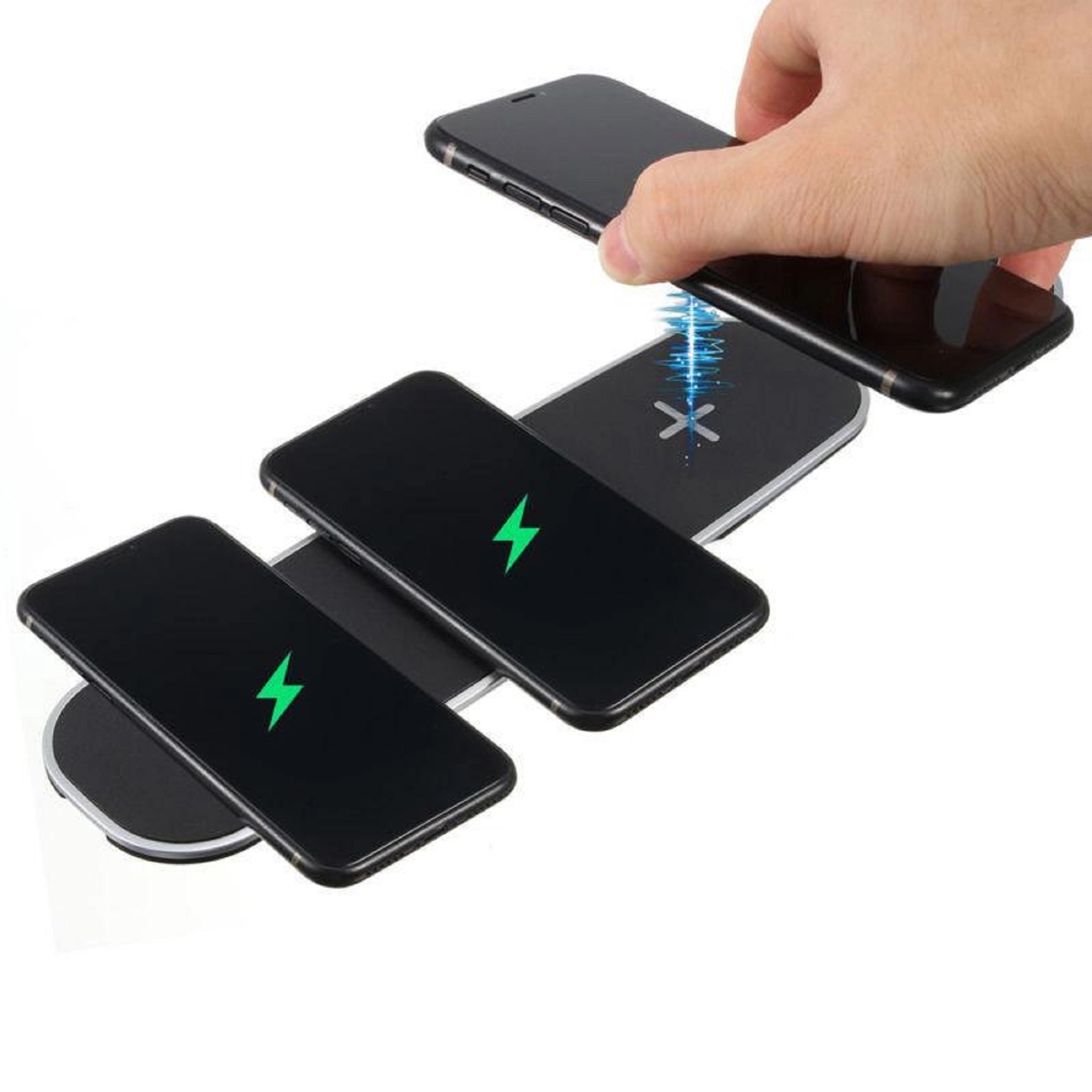 3 in 1 Dual USB 5W Qi Wireless Charger 3