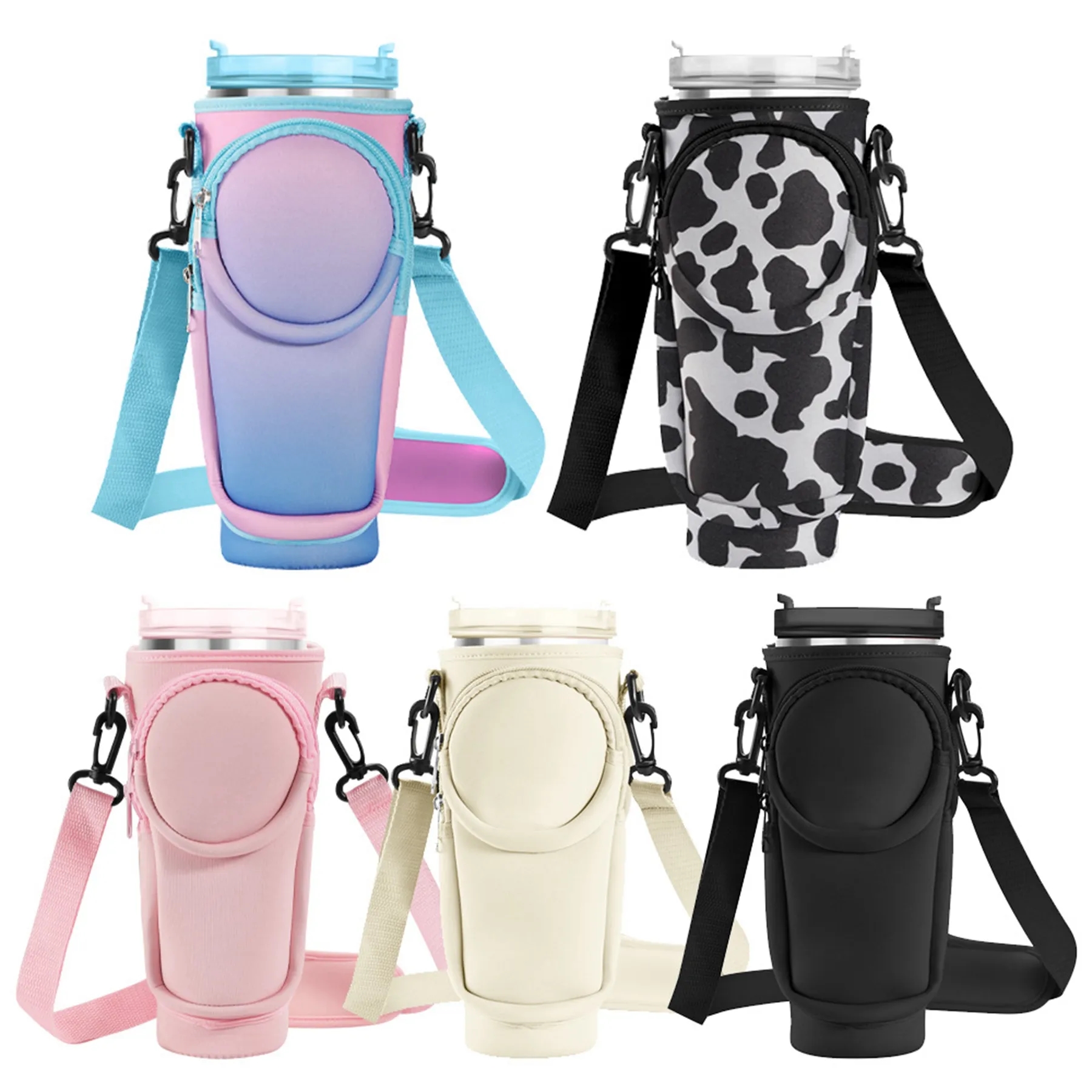 Neoprene 40oz Tumbler Carrier Sleeve with Adjustable Strap 6