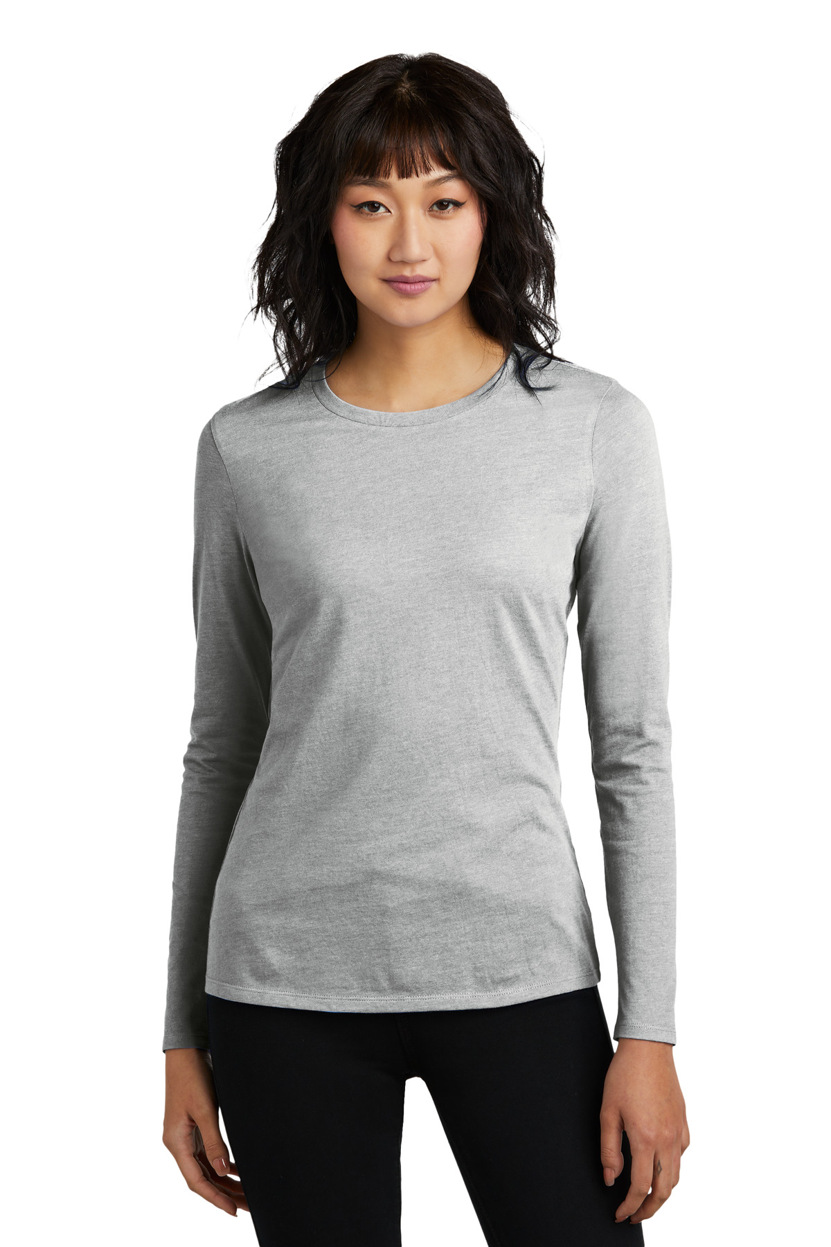 District Women's Perfect Blend CVC Long Sleeve Tee DT110 40
