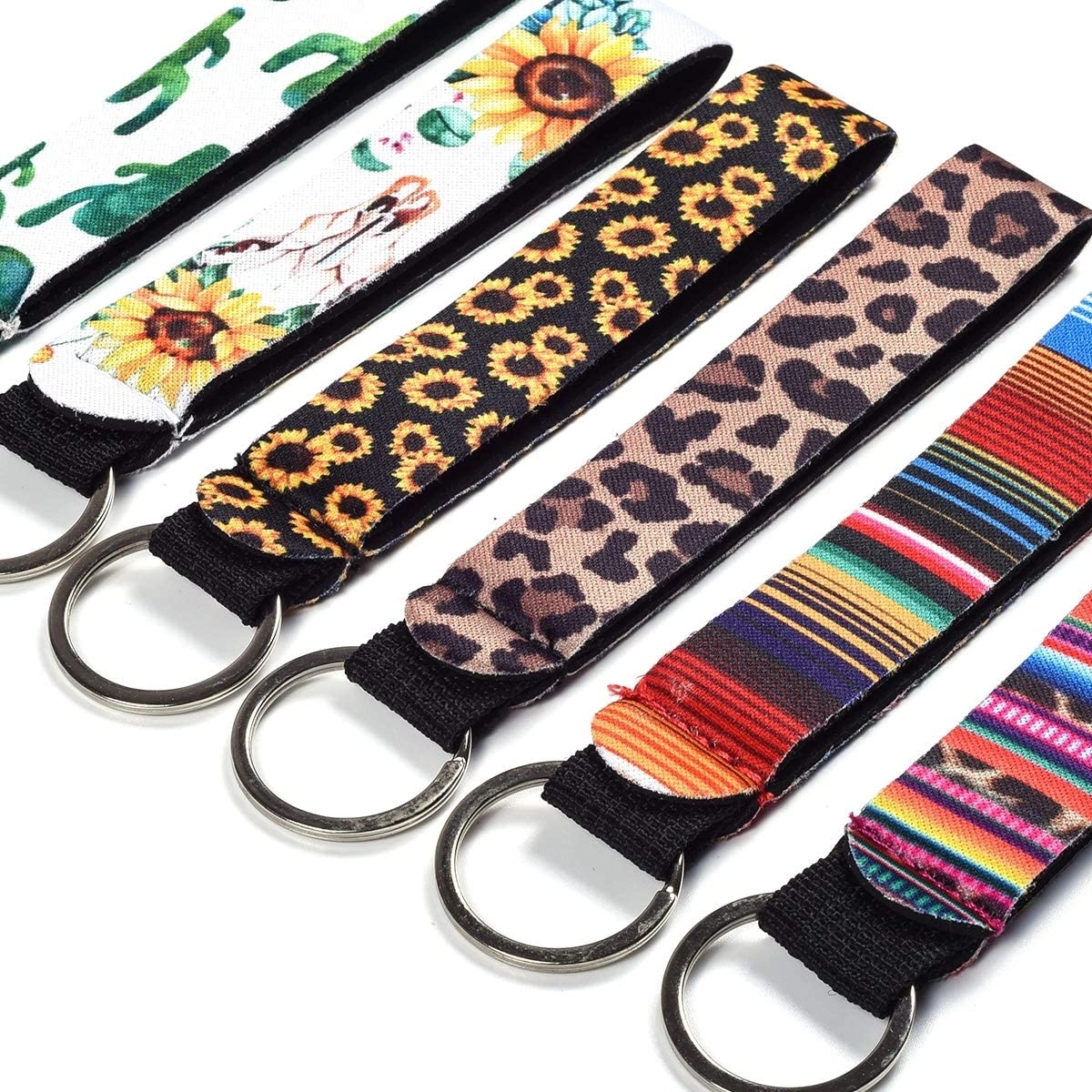 Full Color Custom Wrist Strap Keychain Neoprene Wristlet 2
