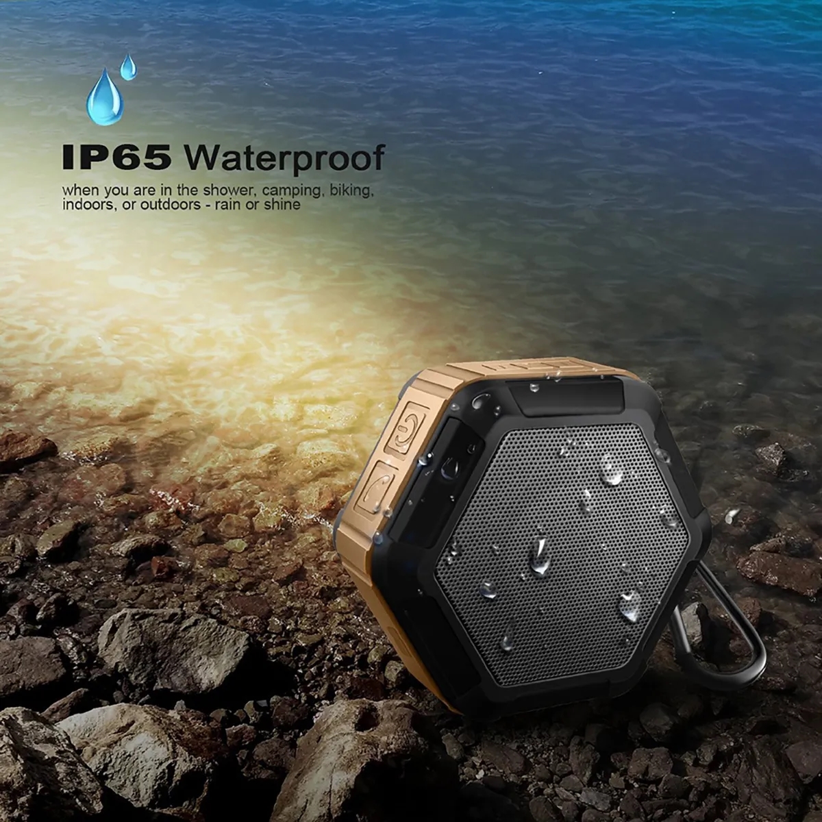 Bluetooth Outdoor Portable IP65  Waterproof Hexagon Speaker 3
