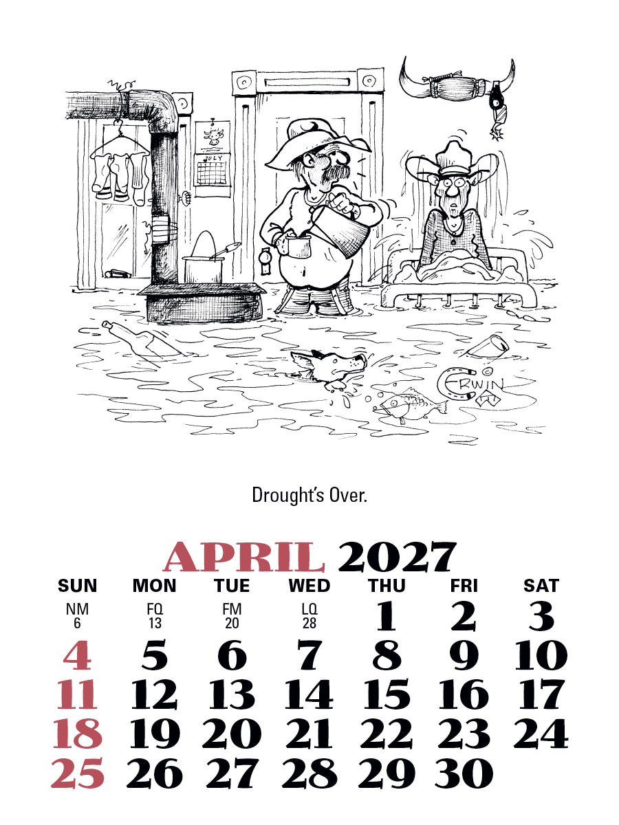 Triumph® Calendars Press-N-Stick Cowboy Calendar 1624
