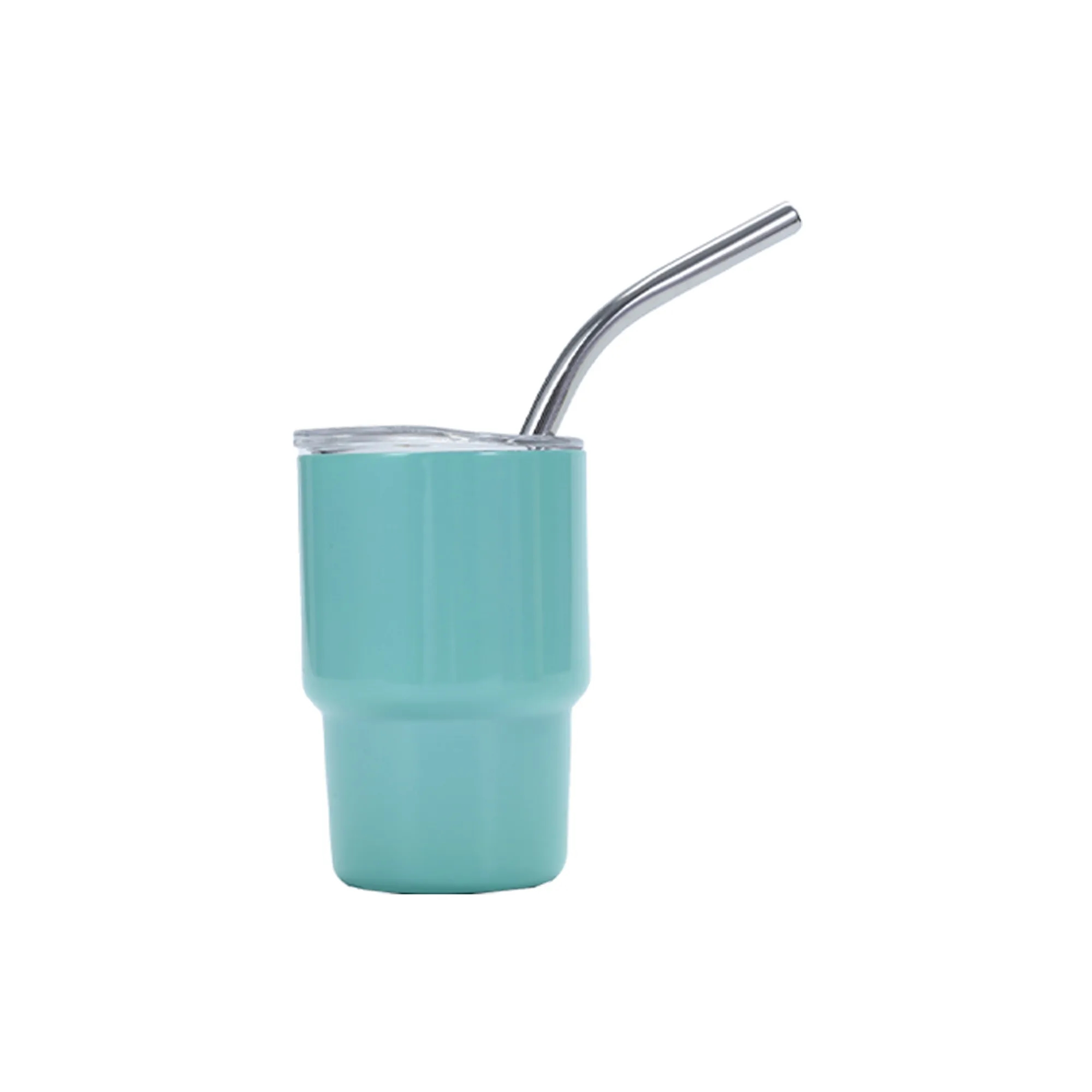 Double Wall 3 Oz Mini Stainless Steel Cup With Lid And Straw 11