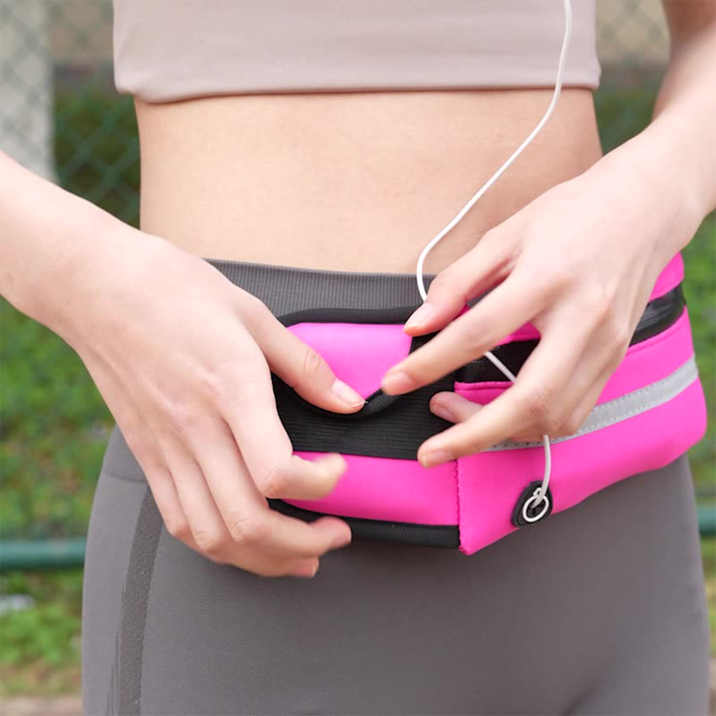 Canvas Outdoor Close Fitting Sports Waist Bag 2