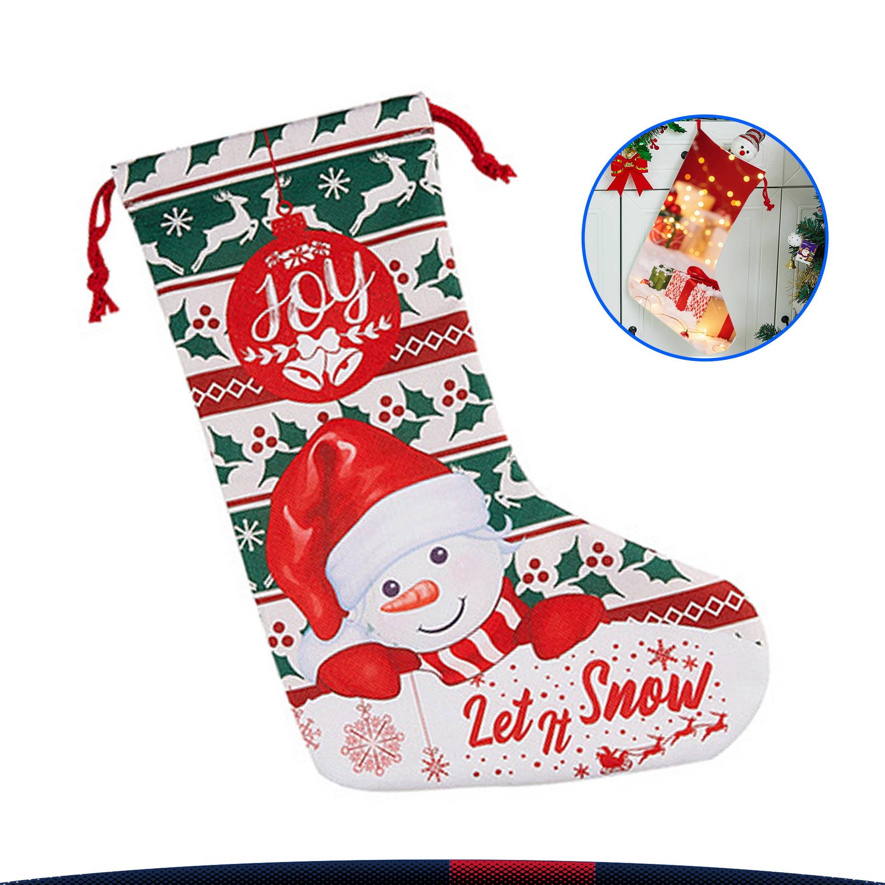 Drawstring Christmas Stocking 2