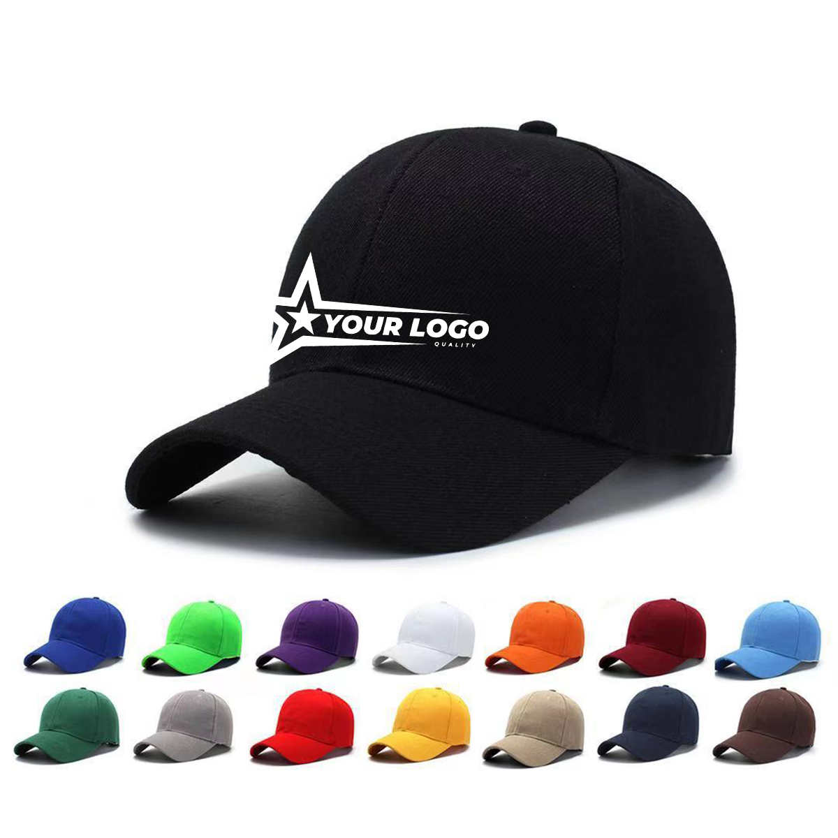Solid Color Thick Outdoor Sun Hat Baseball Cap 9