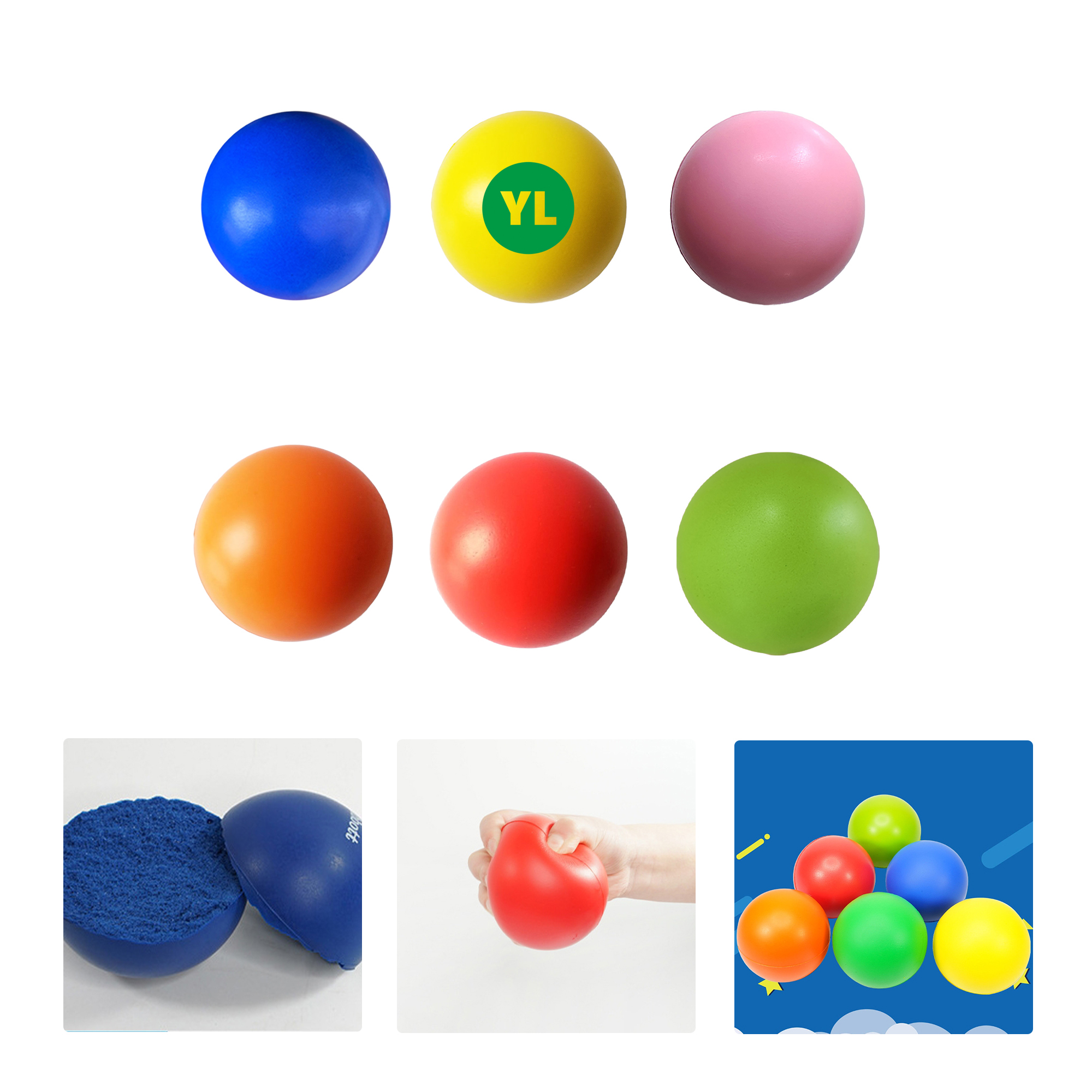 MOQ50 PU Foam Stress Relief Ball Customization 1