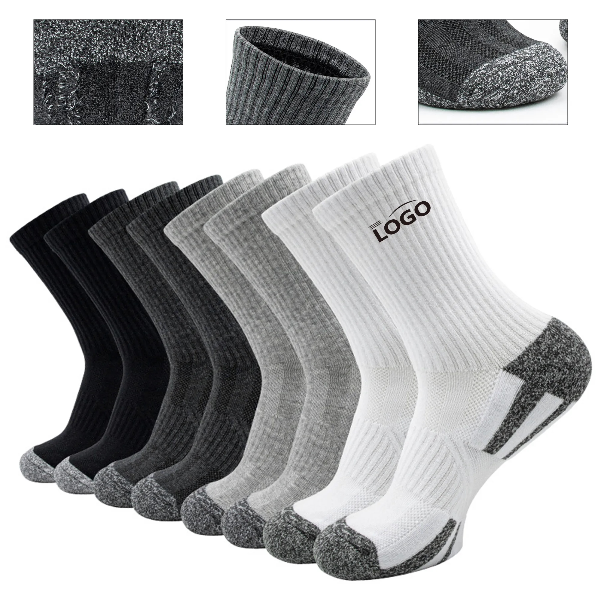 Performance Athletic Sock Combed Cotton Moisture Wicking
