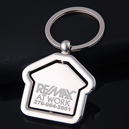 Luxe Silver House Photo Keyring 1