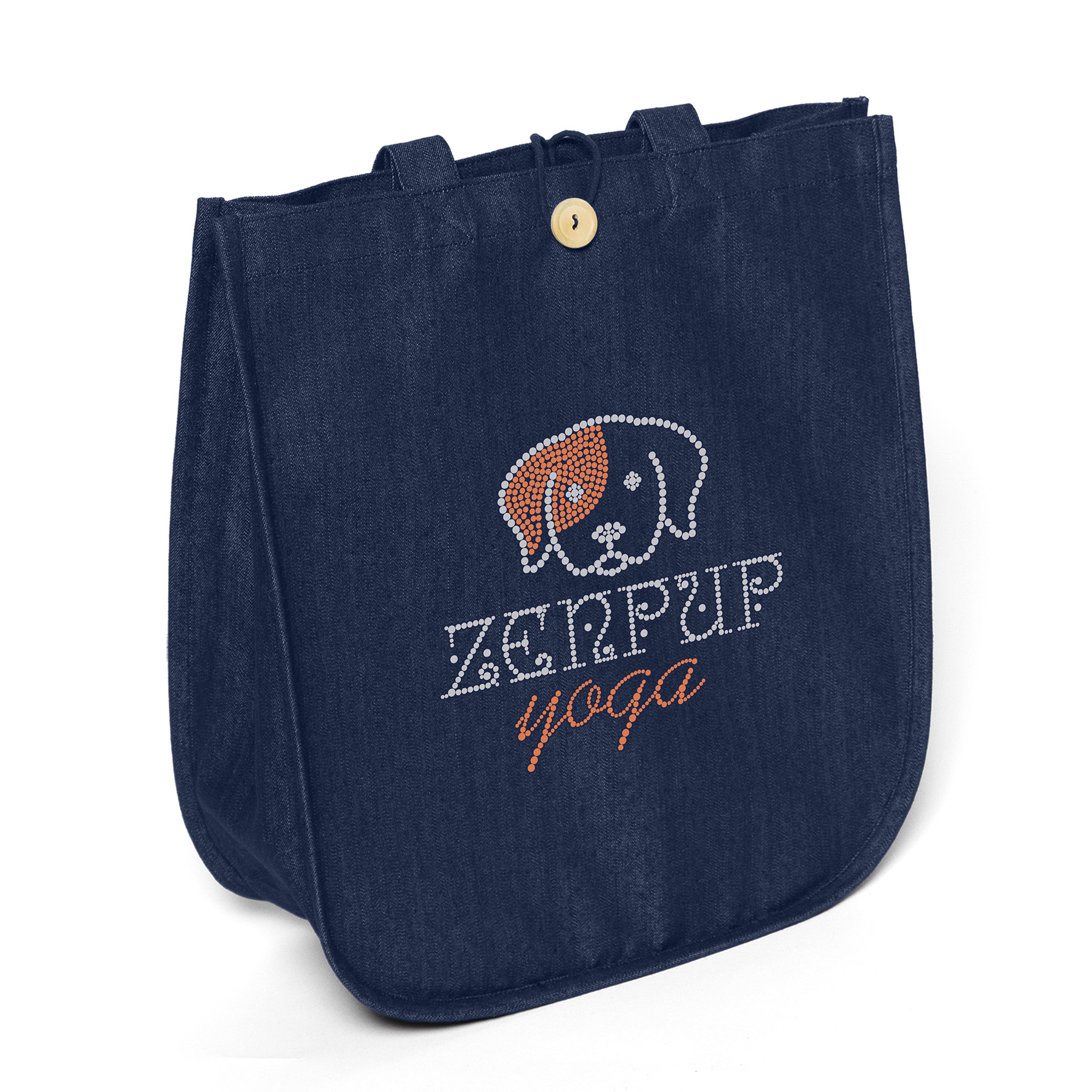 Dan™- Denim Tote - Sparkle, custom tote bag with logo imprint 2