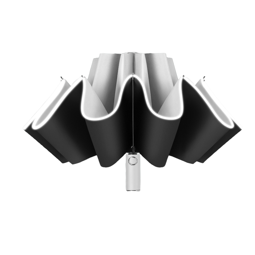 Travel Automatic Reverse Umbrella with Light Reflection 6