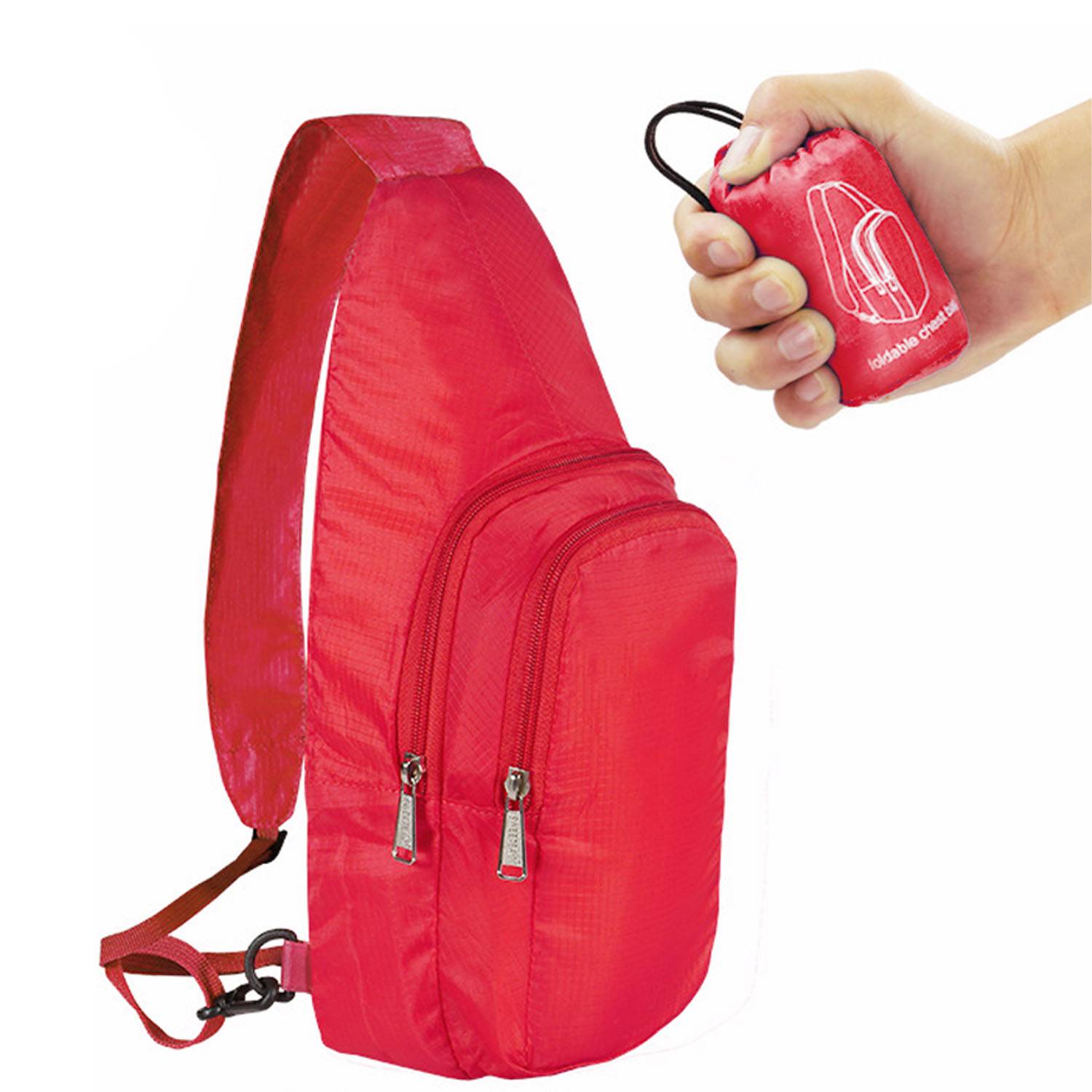 Polyester Portable Foldable Chest Sling Bag 5