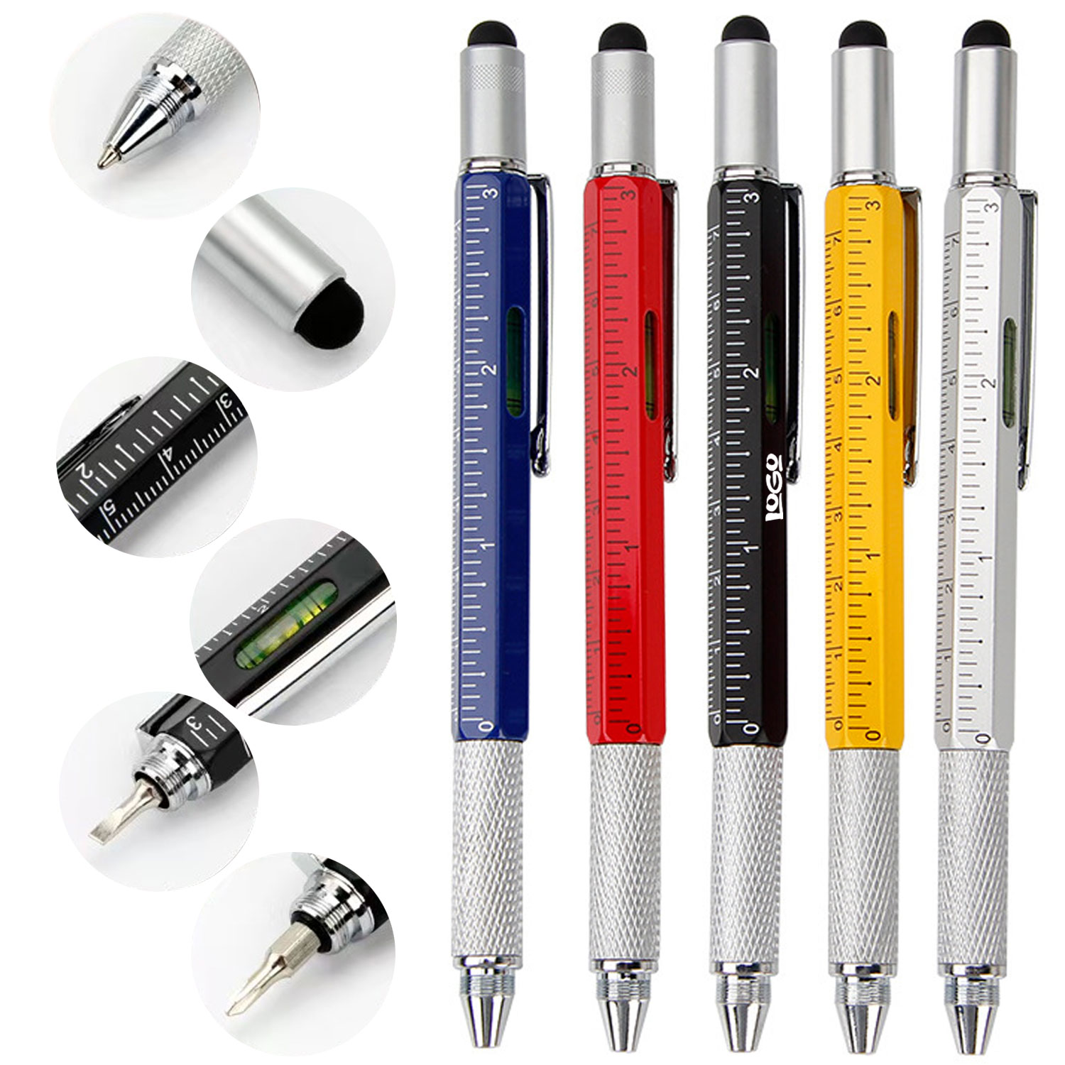Multifunctional 6-in-1 metal tool pen 2