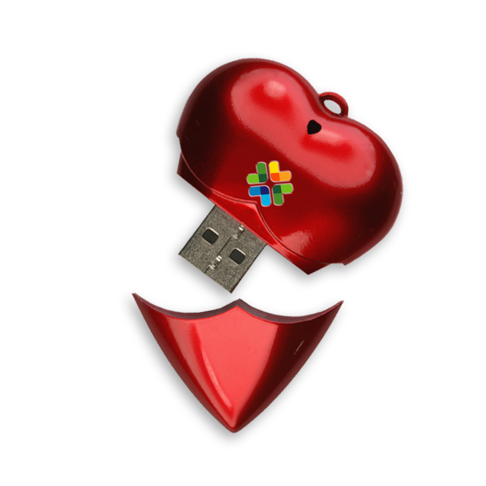 Red Heart Style USB Flash Drive 9