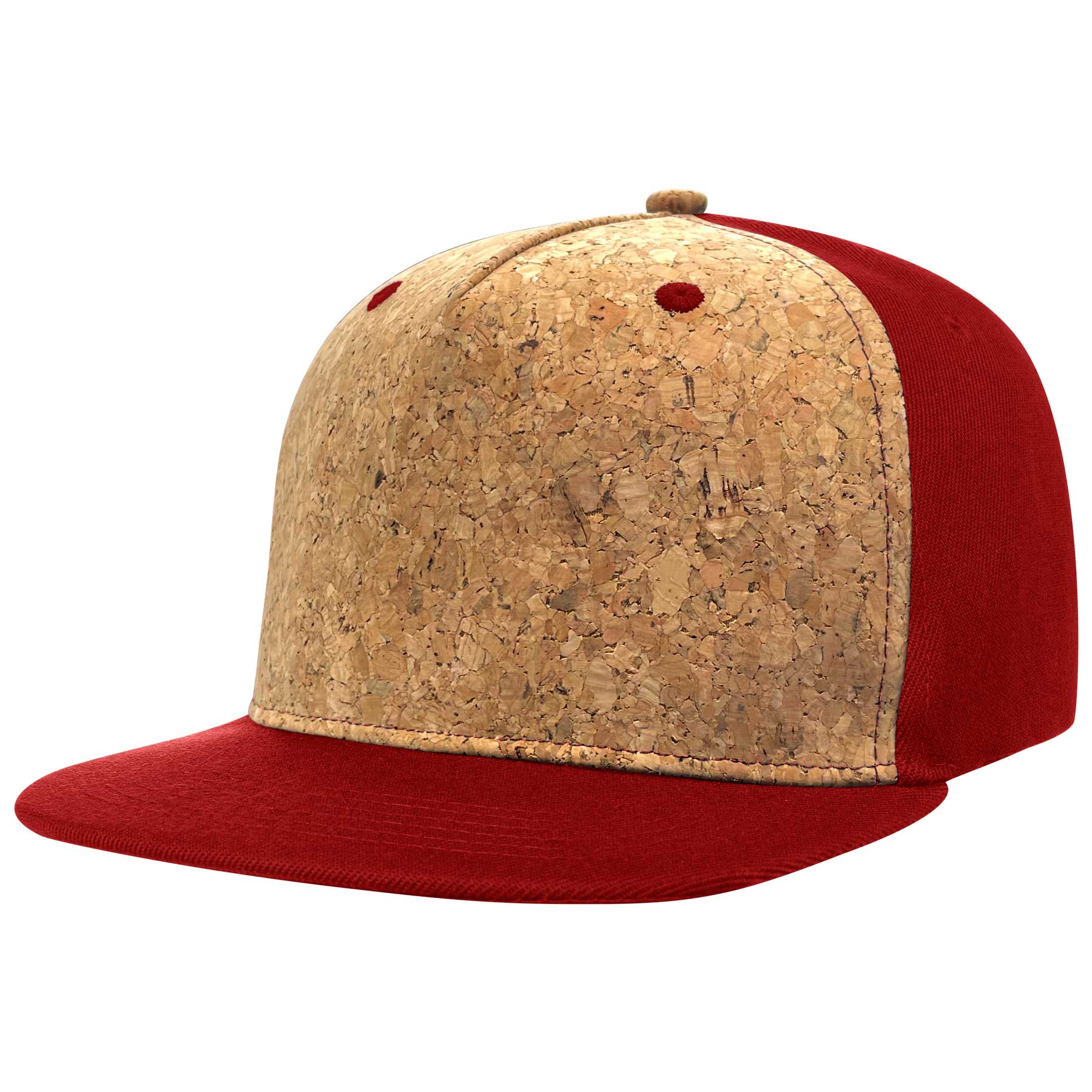 Cotton Flat Visor Adjustable Snapback Cork Caps 15