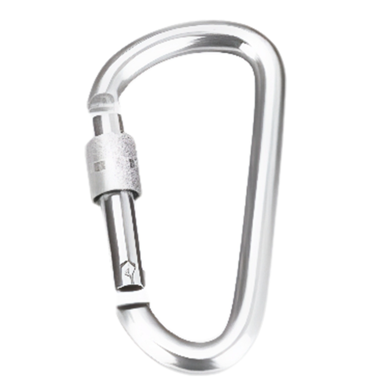 Aluminum D Shape Carabiner w/ Screw Lock 4