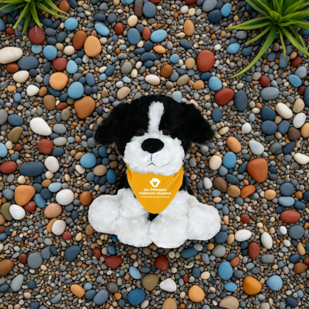 10" Large Sitting Dog - Black & White 9