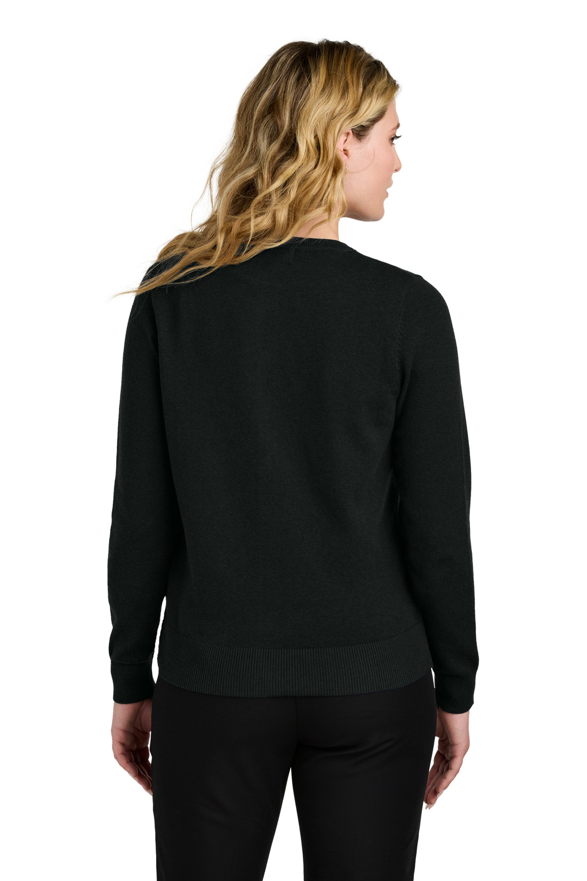 Port Authority Women's Easy Care Crewneck Cardigan Sweater LSW2870, custom hoodie or sweatshirt with logo imprint 9