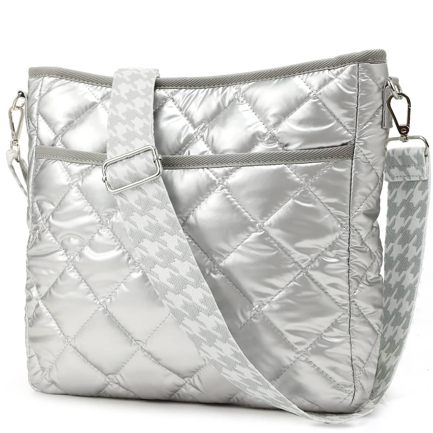 Lightweight Quilted Puffer Nylon Crossbody Bag 4