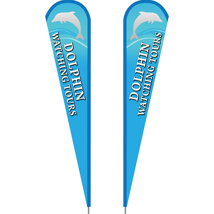 3' x 15' Custom Double Sided Teardrop Flag 2