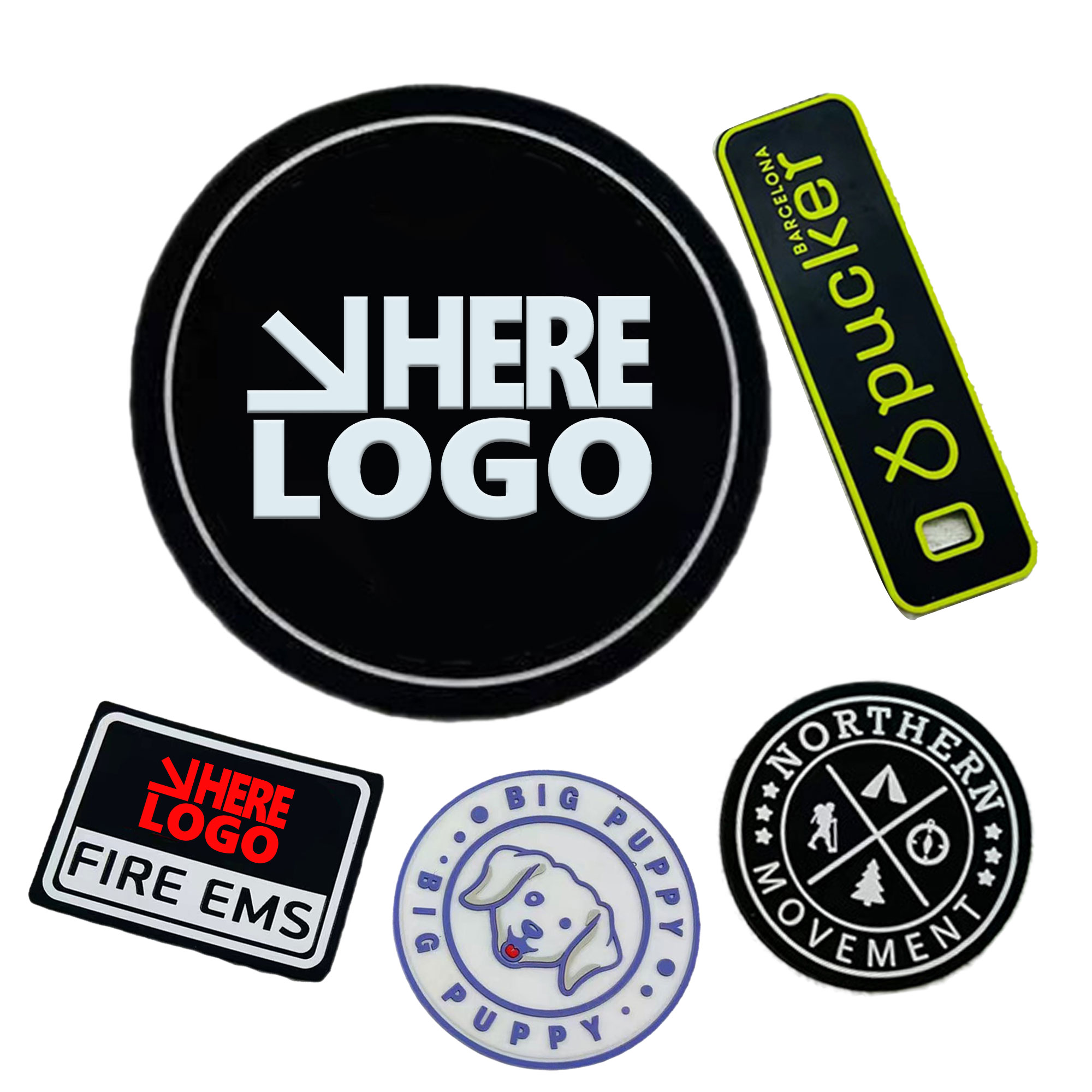 2" PVC Round Rubber Label Decal MOQ 100 2