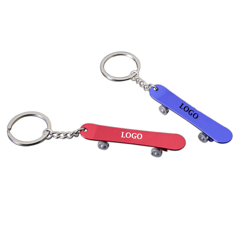Mini-Skate Board Shaped Bottle Opener w/Keychain 2