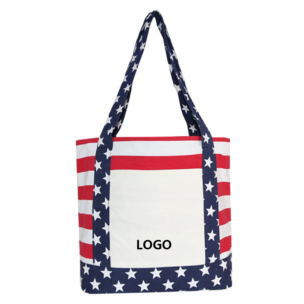 Patriotic Tote Bag, custom tote bag with logo imprint 1