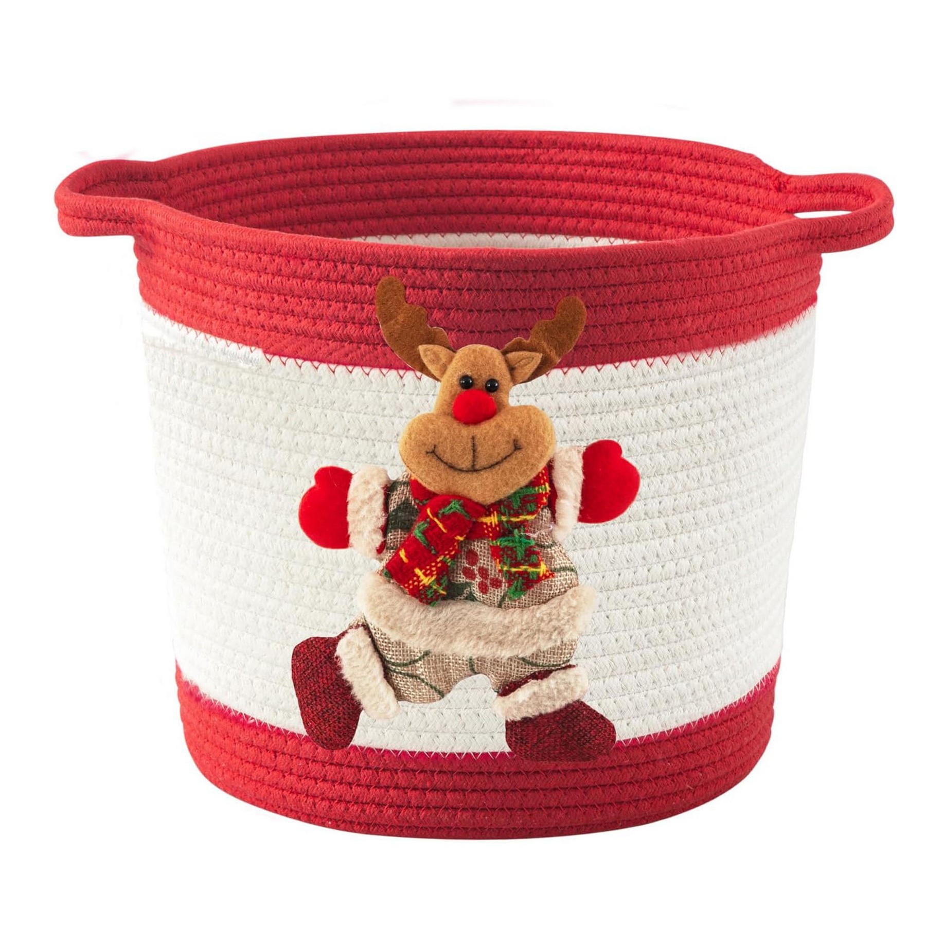 Christmas Basket With Santa Claus Doll, custom tote bag with logo imprint 5