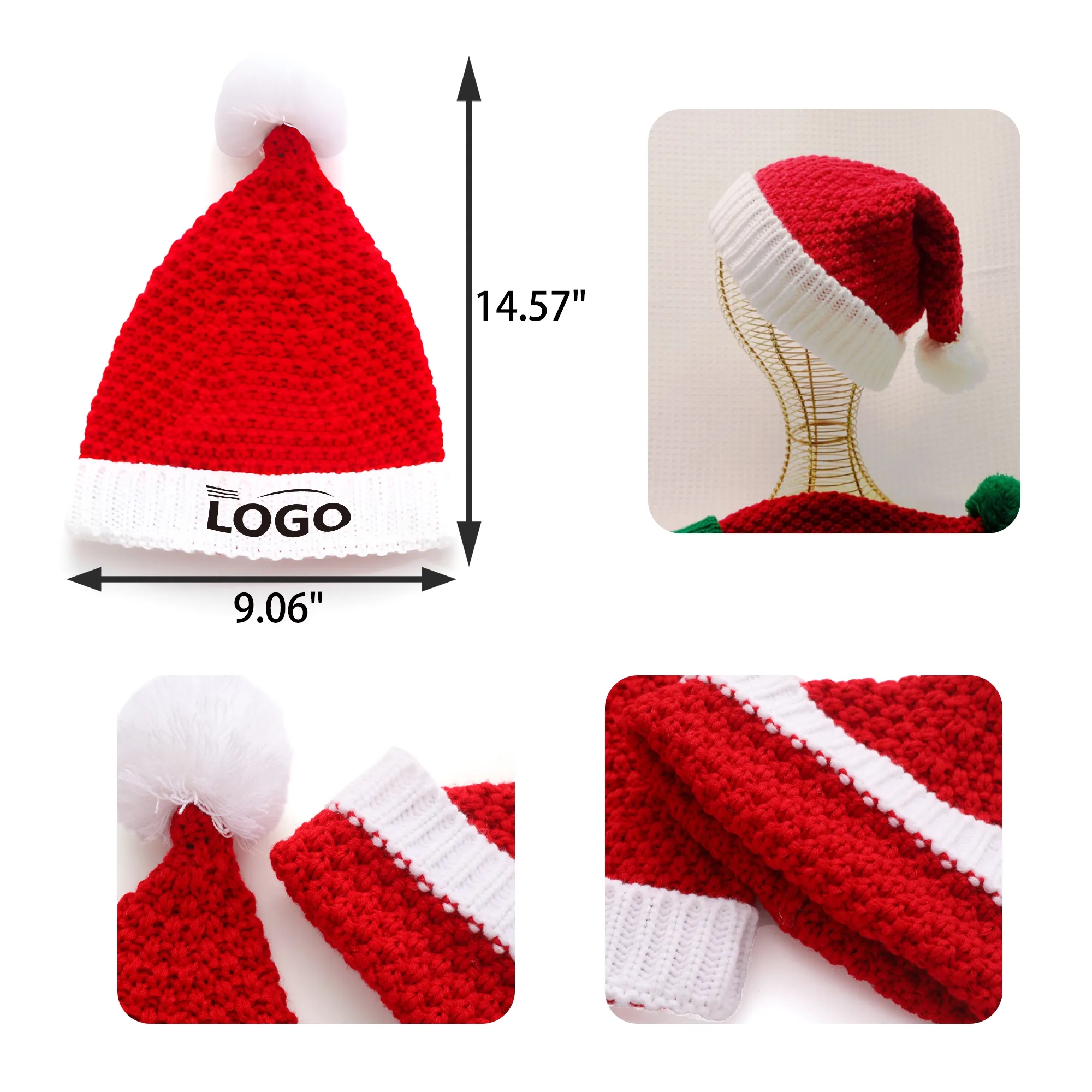 MOQ 50 PCS Christmas knitted Hat 2