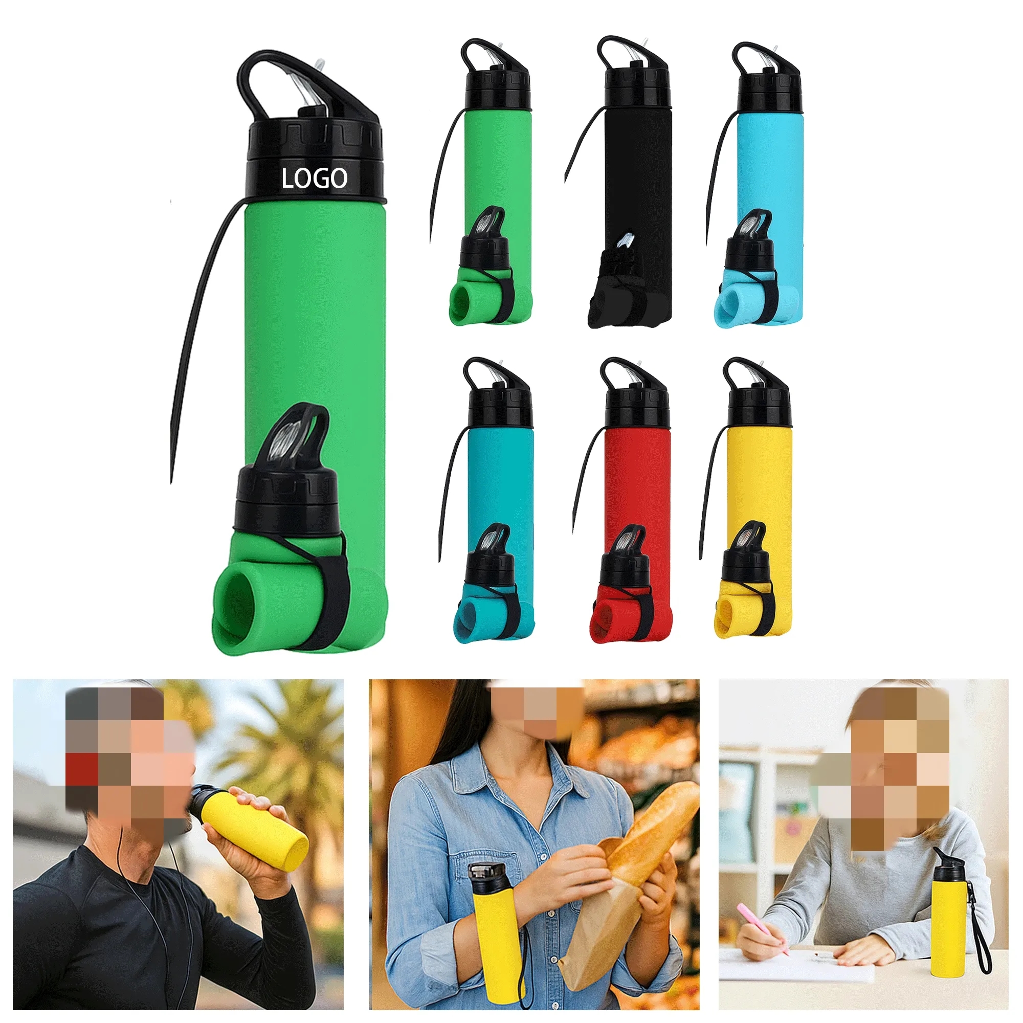 Collapsible Travel Water Bottle 20oz 2