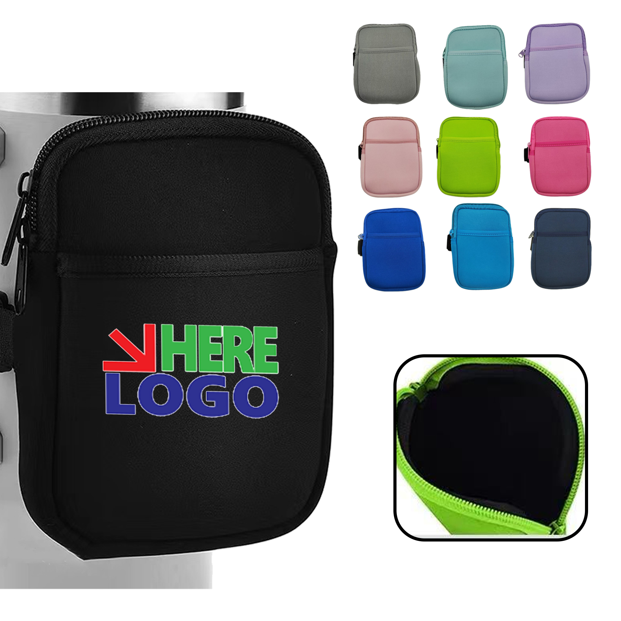 MOQ 20 PCS Insulated Tumbler Sleeve, custom koozie with logo imprint 2