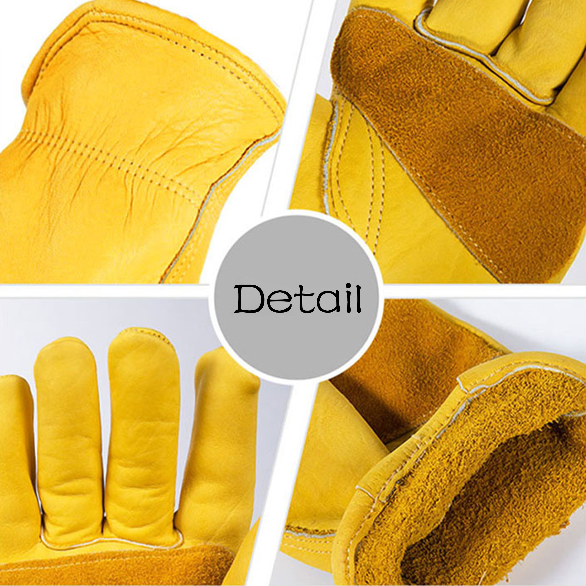 Cowhide Horticultural Planting Protective Gloves 7