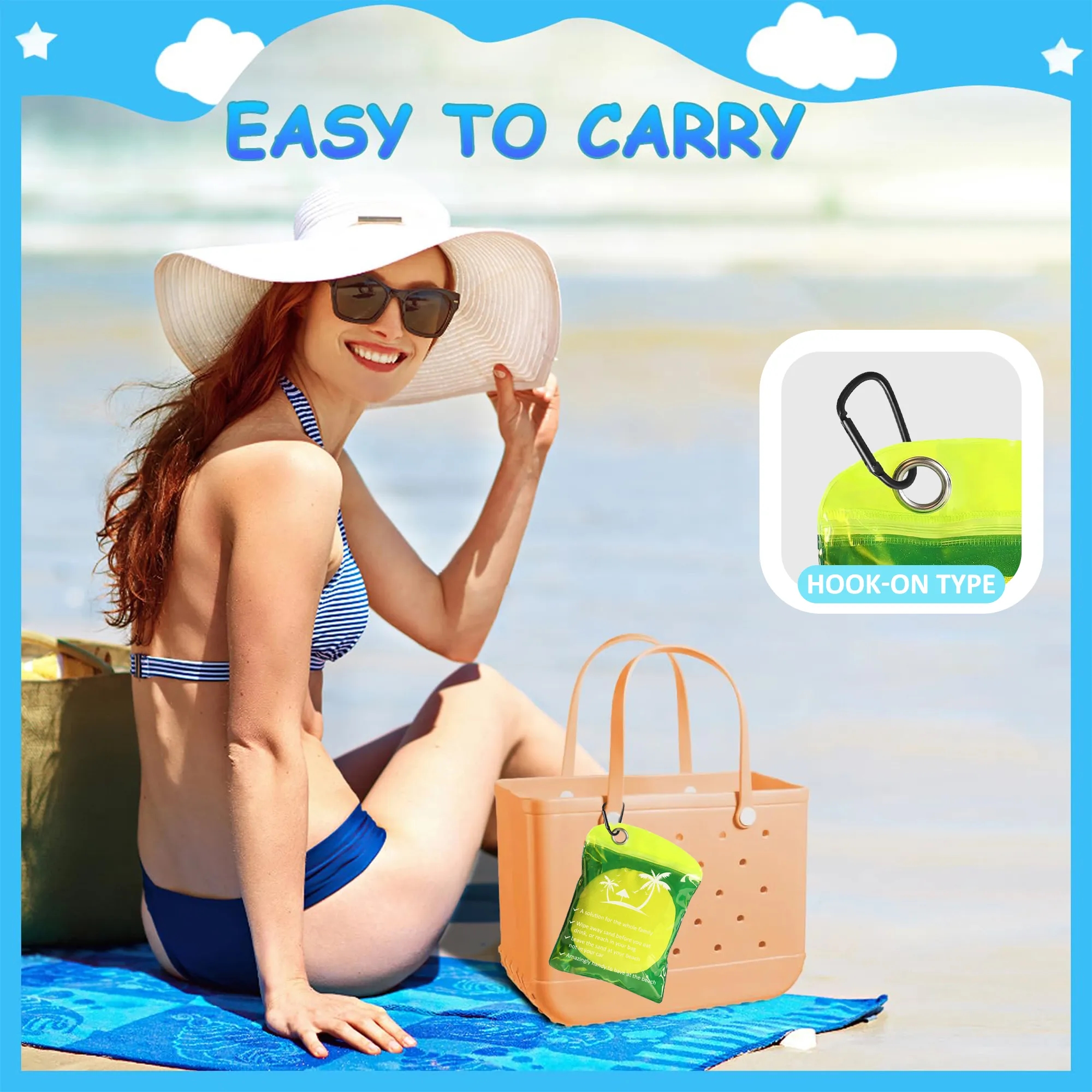 Beach Sand Remover Bag with Carabiner 8