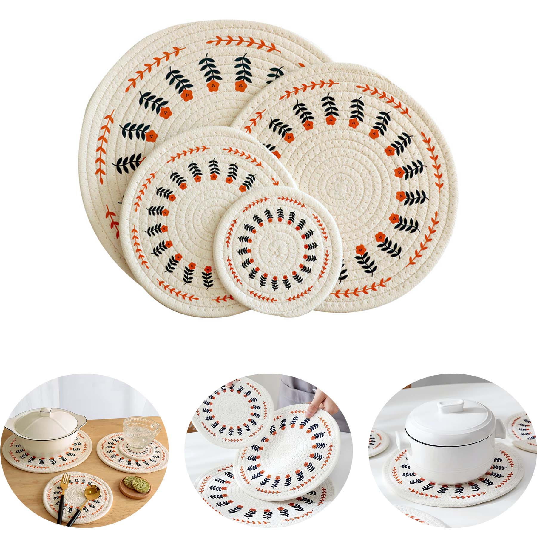 Hand-Woven Round Placemat 2
