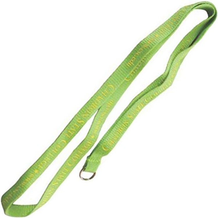 Bamboo Screen Printed Lanyard with Split Ring - 36"x3/8" 2