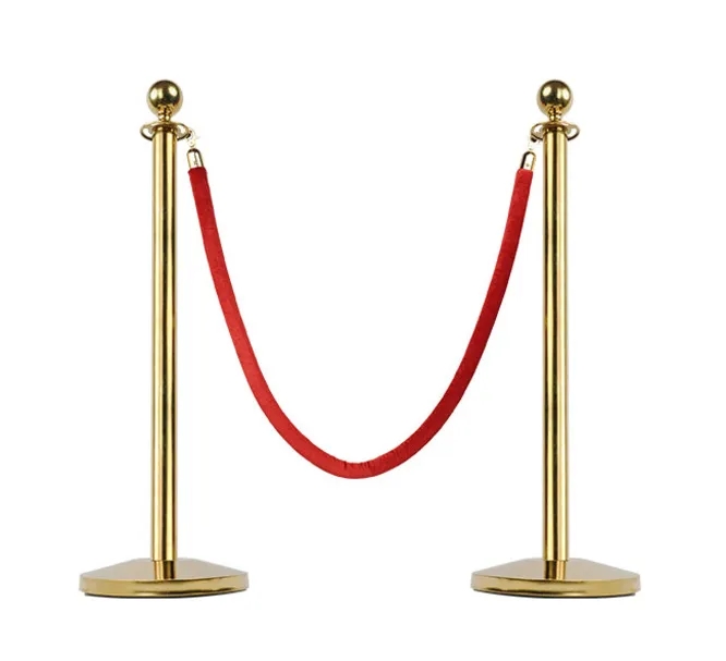 Crowd Control Stanchions With Velvet Rope (1.04ft x 3.28ft) 5