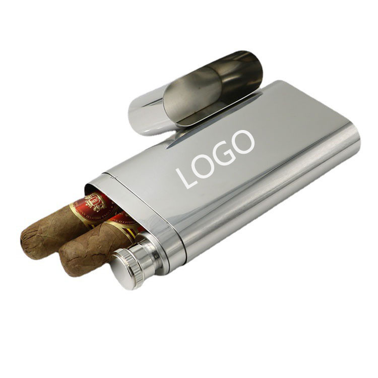 3 Cigar Stainless Steel Cigar Humidor 5