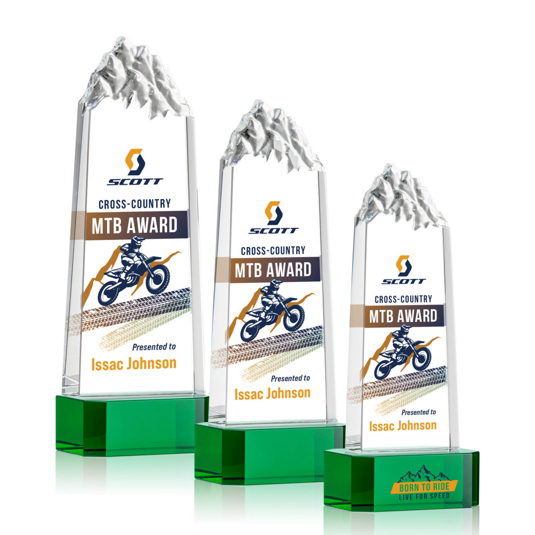 Himalayas VividPrint™ Award on Base - Green 2