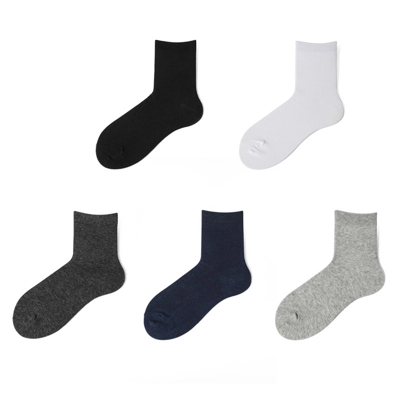 Men Cotton Breathable Crew Socks 7
