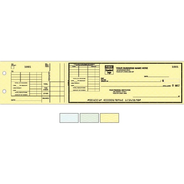 Voucher stub checks, 3-On-A-Page 4
