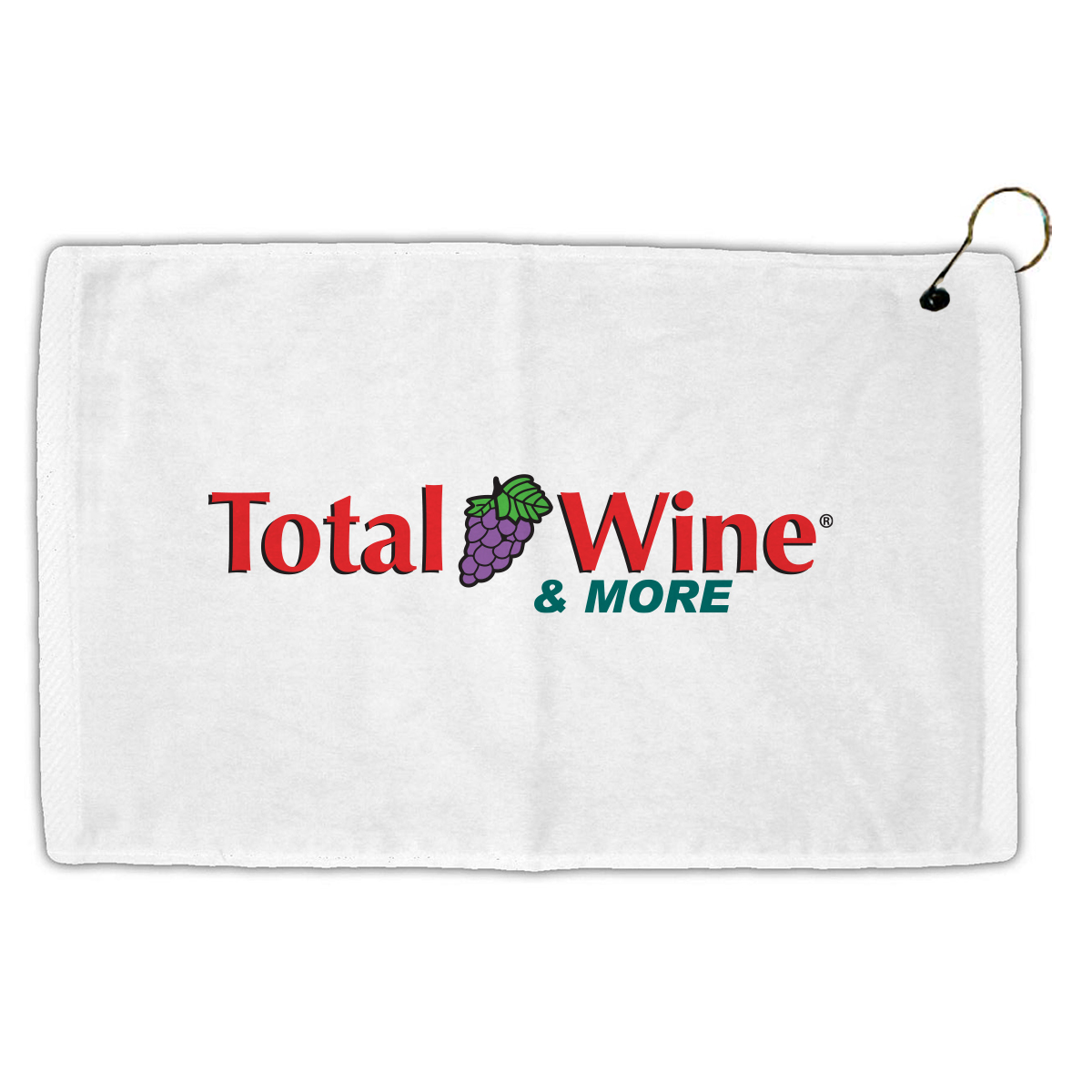 16"x25" Turkish Hemmed White Golf Towel