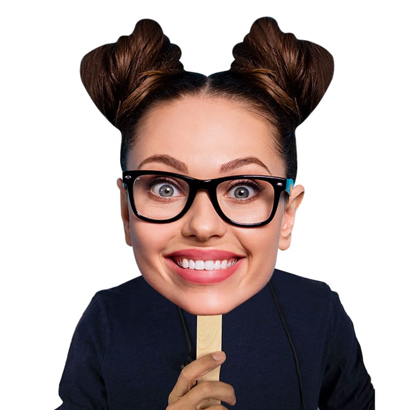 Face Cutout Hand Fans 5